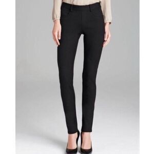 NWOT Theory Elle Rave Ponte Pull On Faux Pocket Black Leggings Womens Sz S